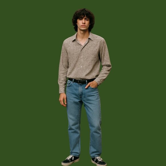 RedSquad Vintage-Style Brown Floral Print Button-Up Shirt Men’s XXL - Picture 1 of 7